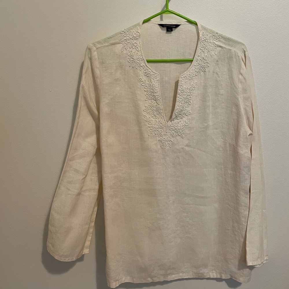 Lands’ End tunic off white